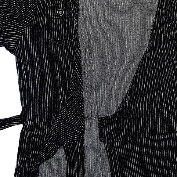 Banana Republic Knit Wrap Dress - Navy Pinstripe - Picture 5 of 5